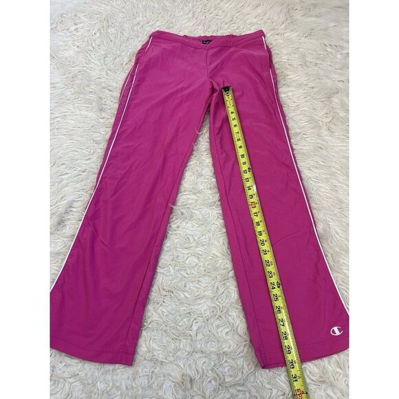 Champion Elite Vintage Y2K Hot Pink Track Pants Sz Medium Sweatpants Drawstring - Picture 4 of 10